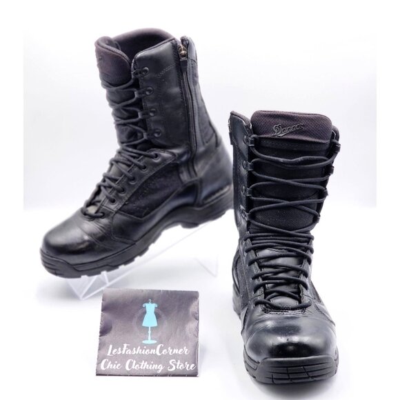 Danner Men's Black Leather Striker Torrent 8" Side-Zip Tactical Boots Sz 7 2186 - Picture 1 of 16